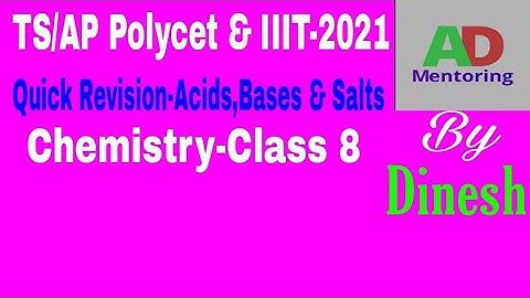 TS POLYCET/IIIT-2021 | CLASS-10-Chemistry-AD Mentoring