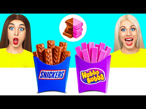 Bubble Gum vs Chocolate Food Challenge | Awesome Hacks and Recipes by Choco DO