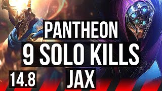 PANTHEON vs JAX (TOP) | 9 solo kills, 10/1/1, Legendary, 600+ games | NA Master | 14.8