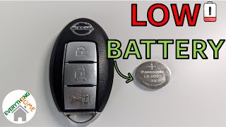 Nissan Key Fob Battery Change - DIY - Quick / Easy / Cheap - Use The Correct Battery 🔋