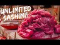 Sashimi Mountains in Asakusa, Tokyo | Taiko Chaya Seafood Restaurant