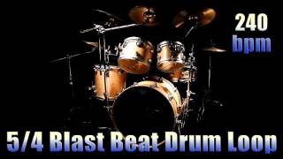 5/4 Blast Beat Drum Loop 240 bpm