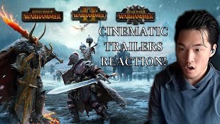 Total War Warhammer All Cinematic Trailers Reaction | Marine Veteran Reacts | First Time Watching