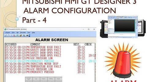 Mitsubishi HMI GT Designer 3 Alarm Display Part - 4 😃| Jack Automation