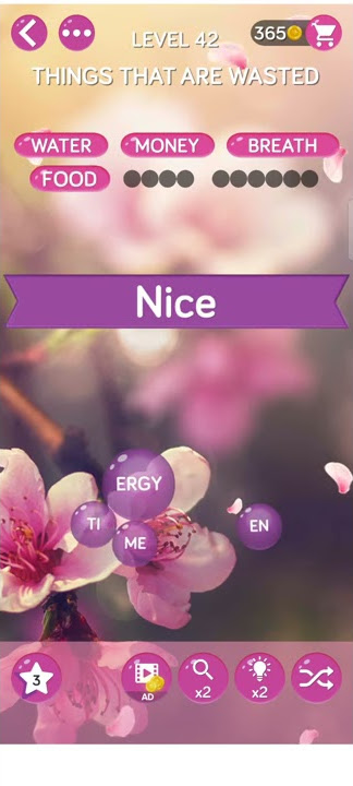 Word Pearls Level 42 | Word Pearls Things That Are Wasted