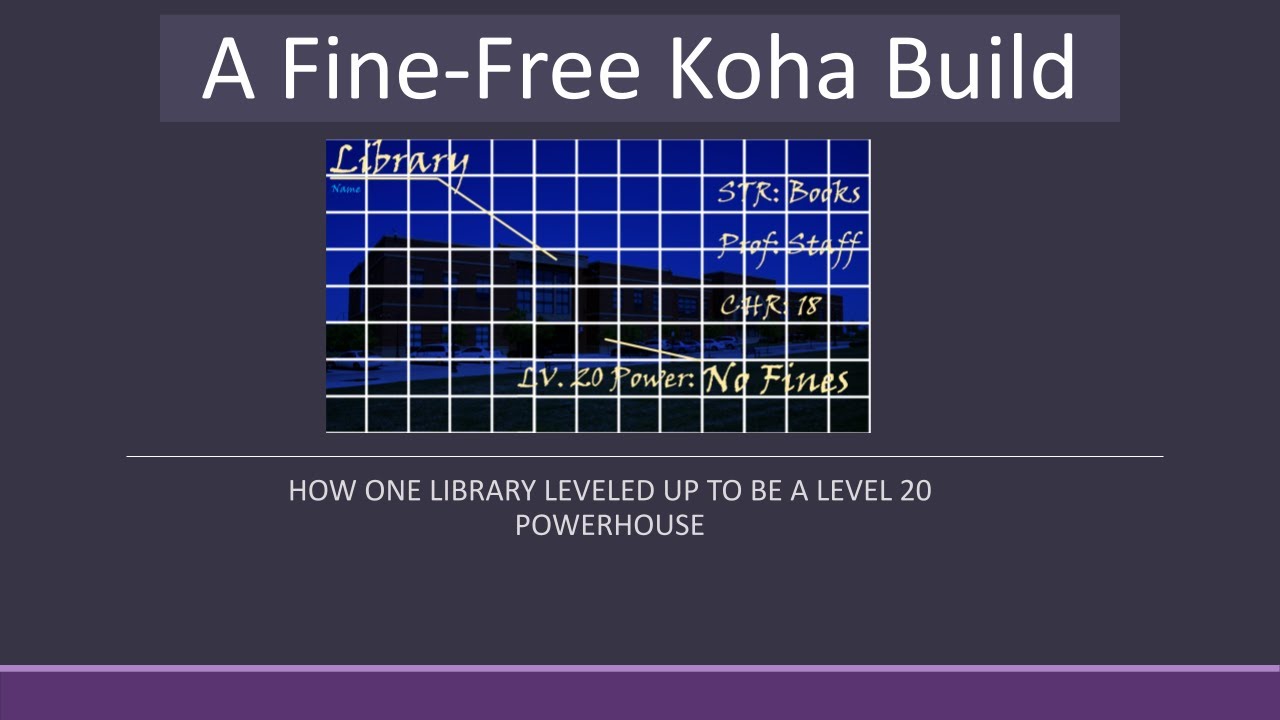A Fine-Free Koha Build - YouTube
