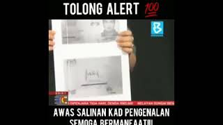 elak salinan KAD Pengenalan Di Salah Guna orang lain