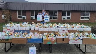 Julliete Girl Scout Callie Rissinger delivers care packages to elderly residents