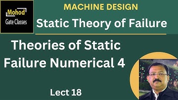 Static Theory of Failure 18 Theories of Static Failure Numerical  4 y