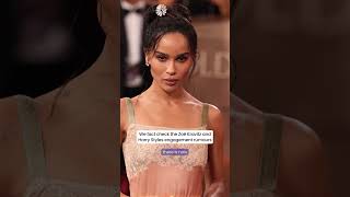 Are Zoë Kravitz and Harry Styles engaged? #zoekravitz #harrystyles #engagement #datingrumours