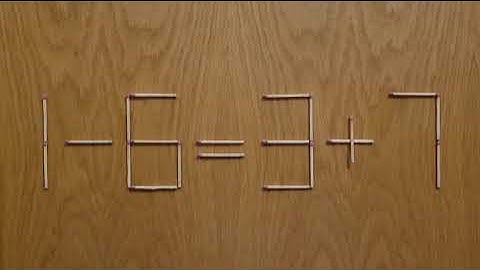 Math puzzle. Move 1 matchstick so that our equation is correct.