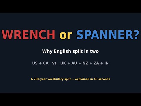 Wrench or spanner? Why English split in two