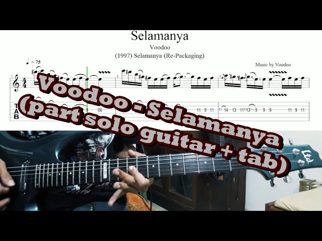 Voodoo - Selamanya part guitar solo with tab by Firman WG class=