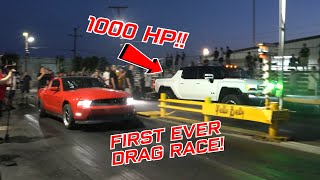 1000 HP EV HUMMER First Drag Race!?