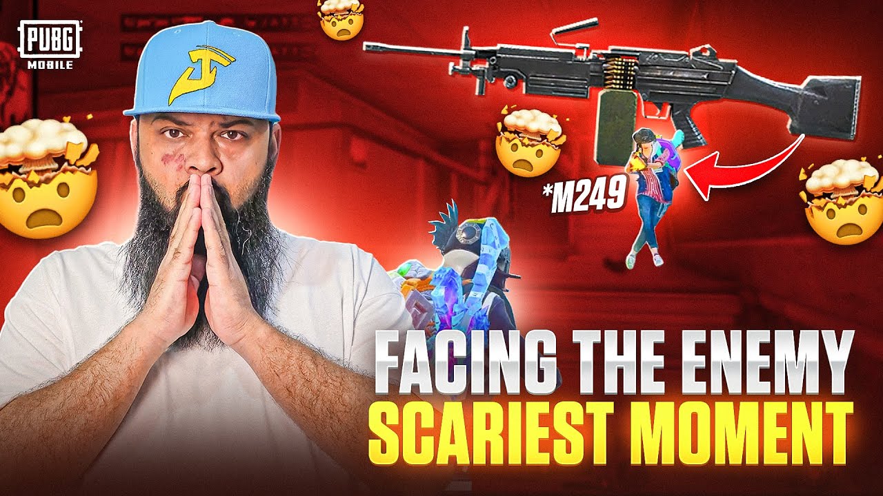 The Scariest Moments 😱 Facing the Enemy M249 PUBG Mobile Bloodmoon Awakening