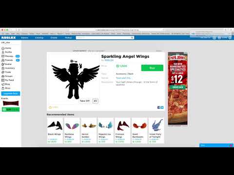 Purchasing Sparkling Angel Wings Roblox Catalog Youtube - purchasing sparkling angel wings roblox catalog