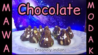 Chocolate Mawa Modak recipe | Cadbury Modak | Ganesh chaturthi special Halwai style Chocolate Modak