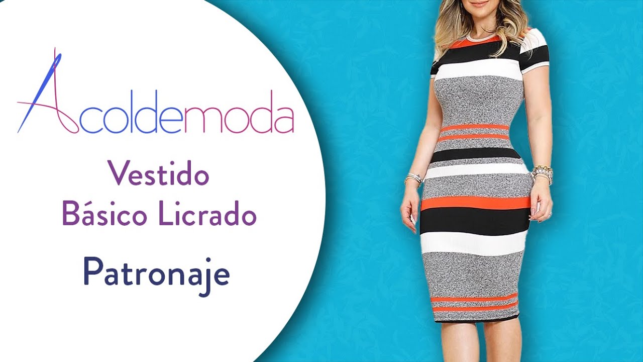 Patronaje de VESTIDO LICRADO - BASE Paso a Paso - YouTube