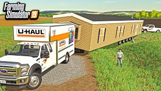 U-HAUL TRUCK MOVING A HOUSE CROSS COUNTRY! (GOT STUCK) | FARMING SIMULATOR 2019 screenshot 4