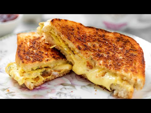 Egg Cheese Sandwich Recipe | Cheese Omelette Sandwich | Grilled Cheese Bread Omelette Sandwich hqdefault