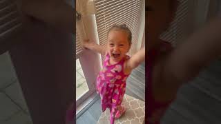 Everly gets a swing set for her birthday
