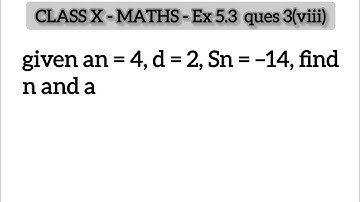 Q3(viii) - Ex 5.3 - arithmetic progression - Chapter 5 - Class 10th NCERT Maths