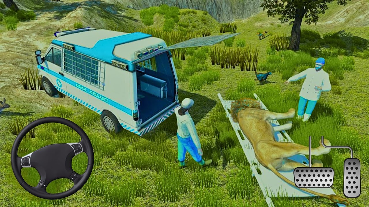 Animal Ambulance Driving Simulator - Offroad Van Ambulance Drive - Android GamePlay #4