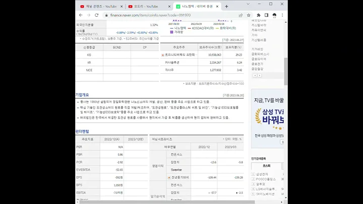 091970나노캠텍 주가 전망 및 차트 분석
