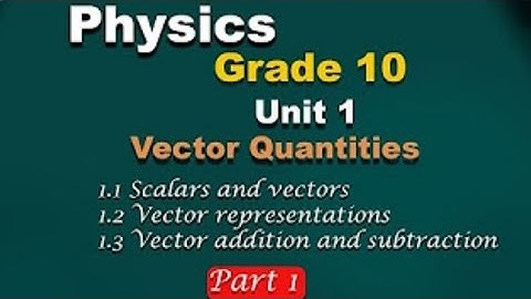 grade 10 physics unit 1                              1.4 graphical method of vector addition
