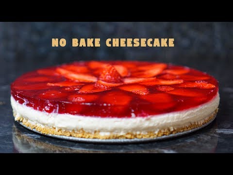 No Bake Cheesecake | Easy Strawberry Cheesecake | Hungry for Goodies