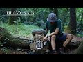 Solo bushcraft overnight: Camping hujan deras dan petir di hutan tropis
