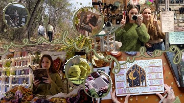 READING VLOG | reading authors i love, a trip with cass, knitting updates, a mini book unhaul🌱