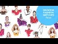 ФЭШН СКЕТЧИ - Рисуем лица в стиле fashion // Fashion drawing