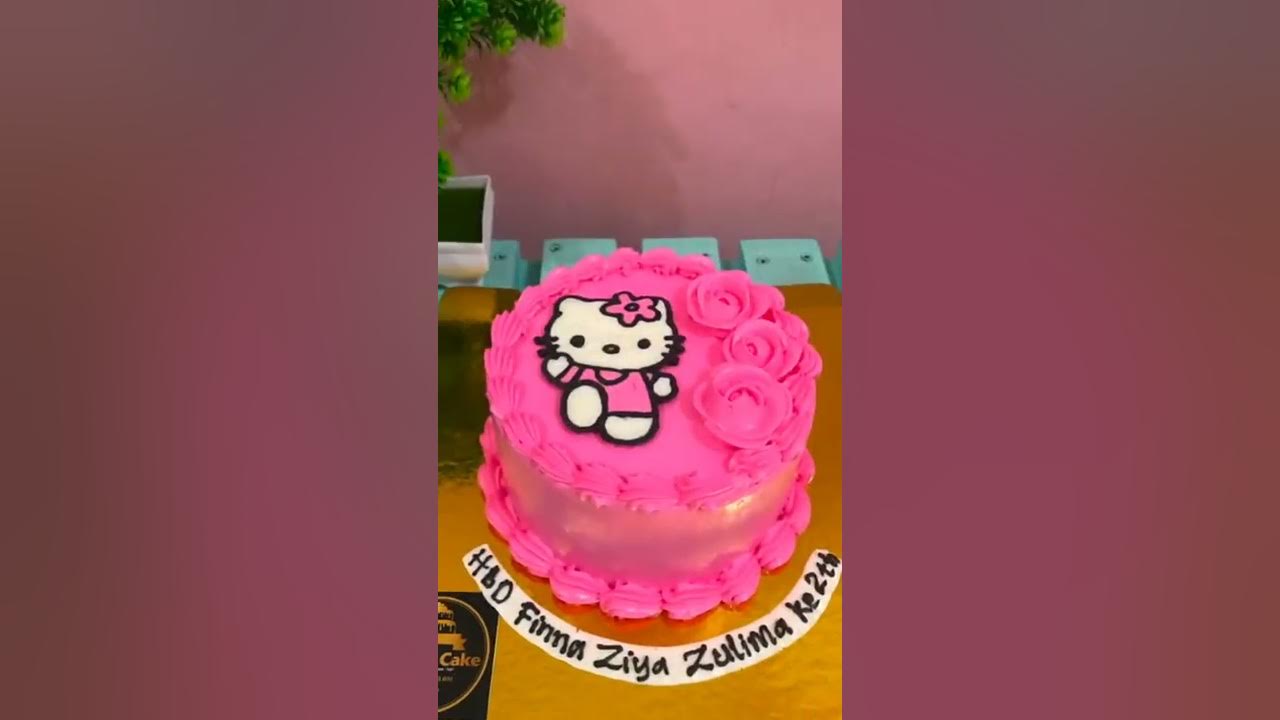 Koleksi kue ultah anak perempuan tema hello kitty- spill produk link di bio - Nazari Cake #shorts