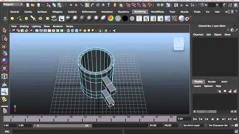 Maya Tutorial: 20-Using the Polygon Bridge tool