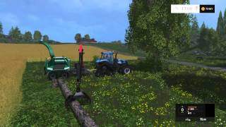 Faire 12 tonnes de copeaux de bois en 6 minutes - farming simulator 2015 - (ps4)