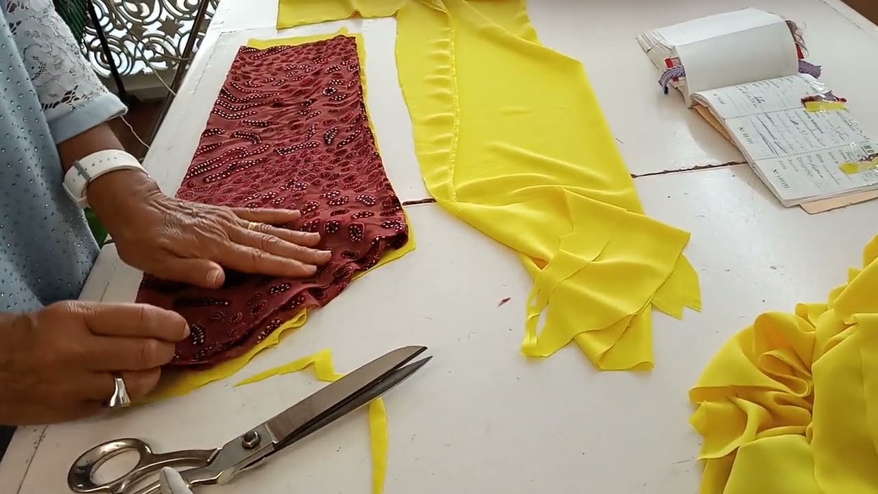 طريقه سهله في تبطين قفطان أو جلابه