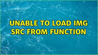 Unable to load img src from function