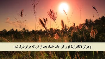 جز 20 ( سوره قصص از آیه 85 تا 88 و سوره عنکبوت از آیه 1 تا 6 ) با ترجمه فارسی صوتی و تصویری