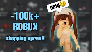 100K  ROBUX SHOPPING SPREE!! (im broke now🥲)