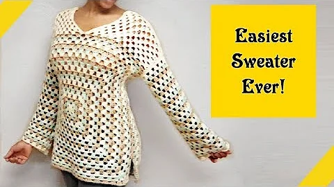 Crochet Sweater For Beginners Easy!