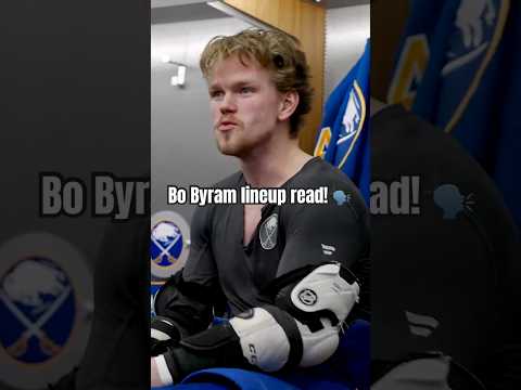 Bo Byram adding some flair to the lineup read today 🐱 #nhl #buffalosabres #hockey