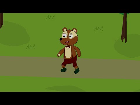 Мультик про медведя. Гуляющий медведь часть 1.