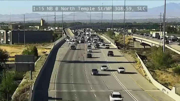 Crash involving multiple vehicles forces northbound I-15 closed near North Temple overpass.