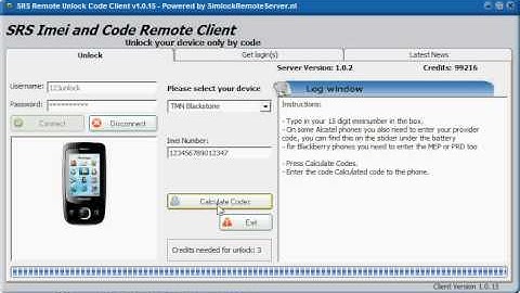 SRS: Unlocking a TMN BlackStone via Imei Numer