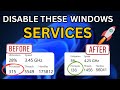 Disable THESE 11 Windows SERVICES Right Now You Don't Need (Speed Up Windows Performance)