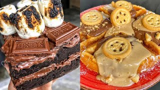 Most Satisfying Chocolate Cookie Cream Cake Decorating Ideas | Yummy Nutella Twix Food Compilation