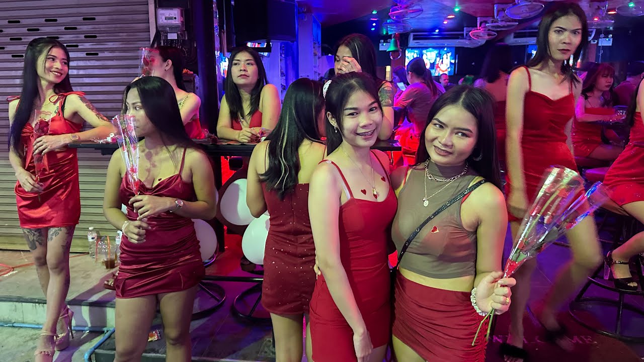 Hot Valentine’s Day Girls 2023 In Soi 6 Pattaya Thailand