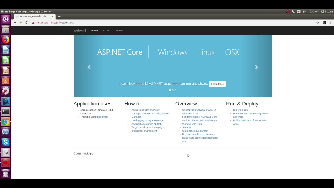 asp.net MVC with Visual studio code in Ubuntu and create database by ...