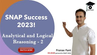 SNAP Success 2023 | Analytical and Logical Reasoning for SNAP 2023 - Part 2 | MBA Karo